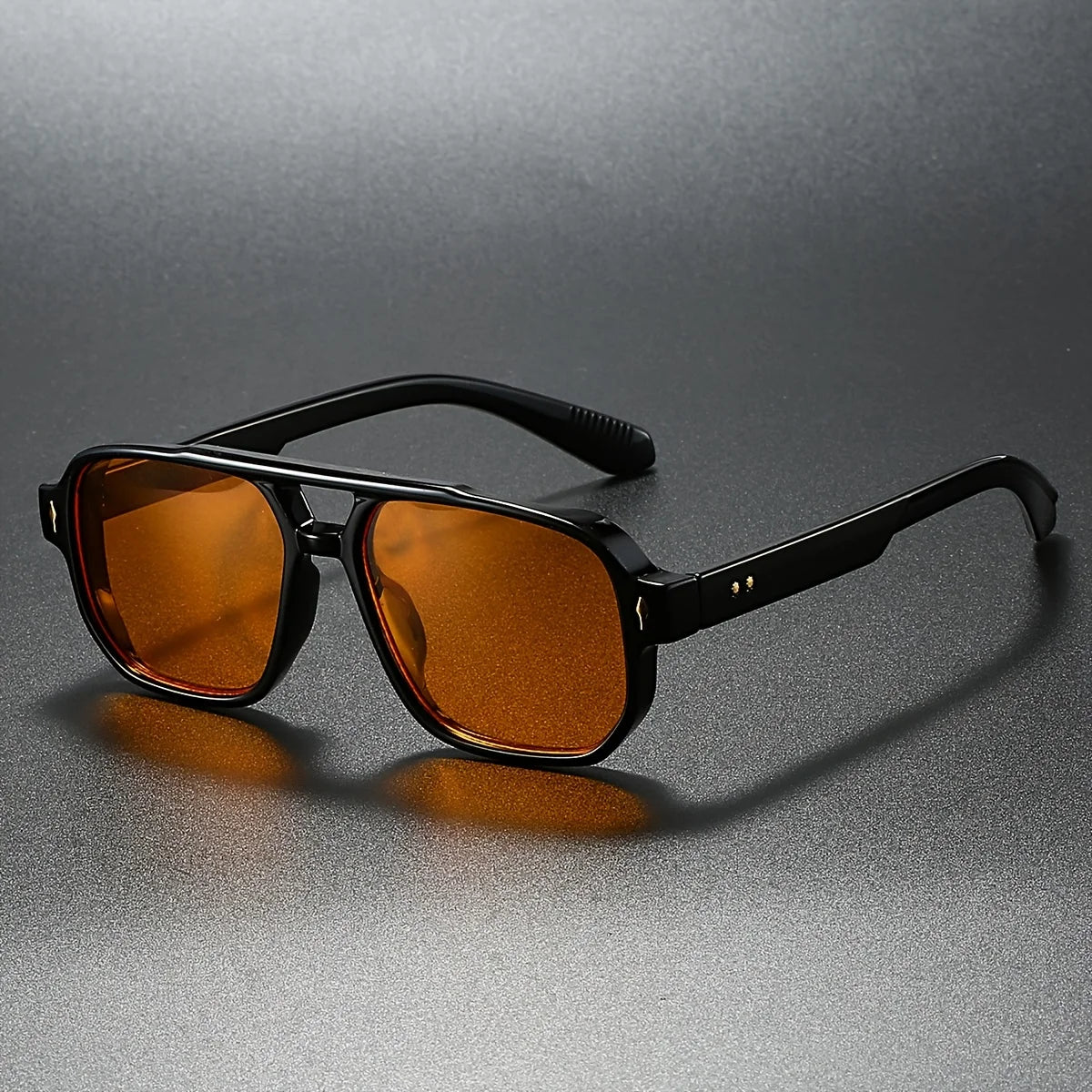 LumeSight - Square Double Bridge Sunglasses Tinted Lens Frame