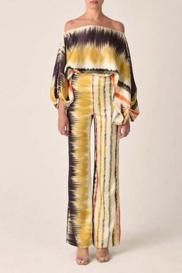 Florine | Two Piece Printed Wide Leg Pant Set