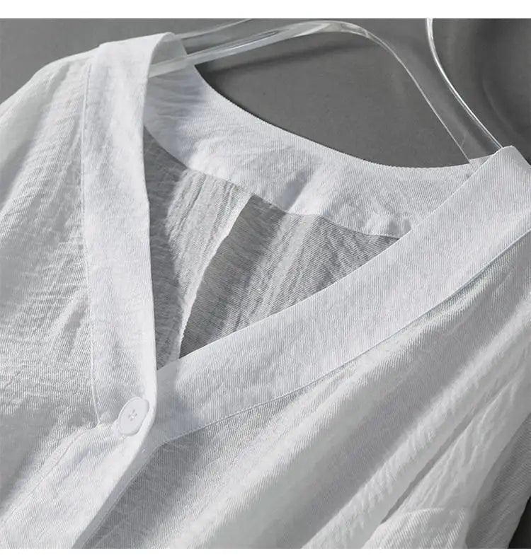 Comatize | V Neck Button Blouse
