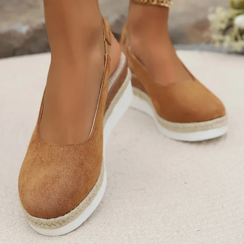 Evangelia - Slingback Wedge Espadrille Sandals