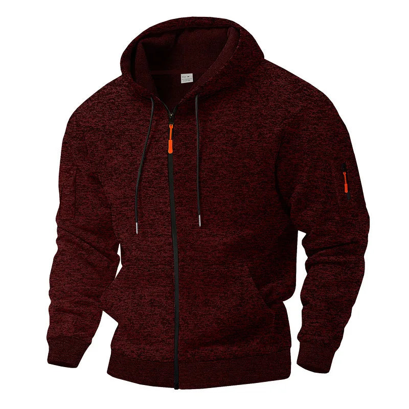 Jesson | Full Zip Hooded Knit Hoodie