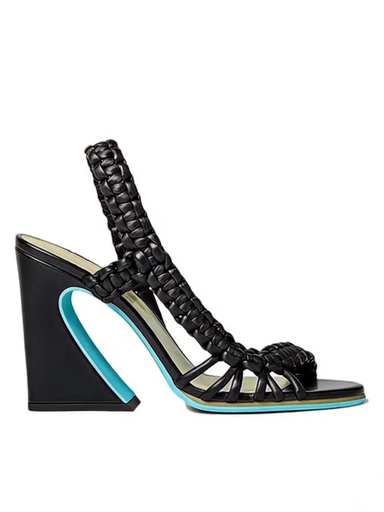 Selene | Braided Heel Sandal in Multiple Colors