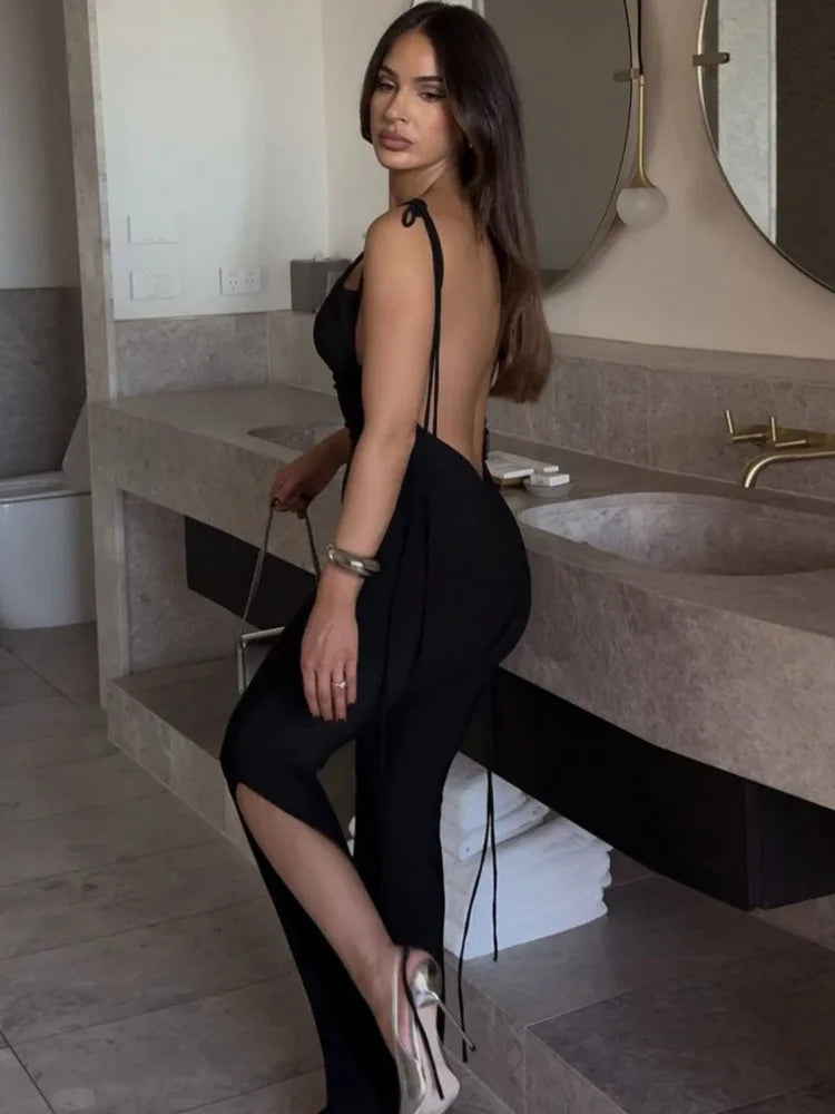 Tamina | Sleeveless Backless Wide-Leg Jumpsuit