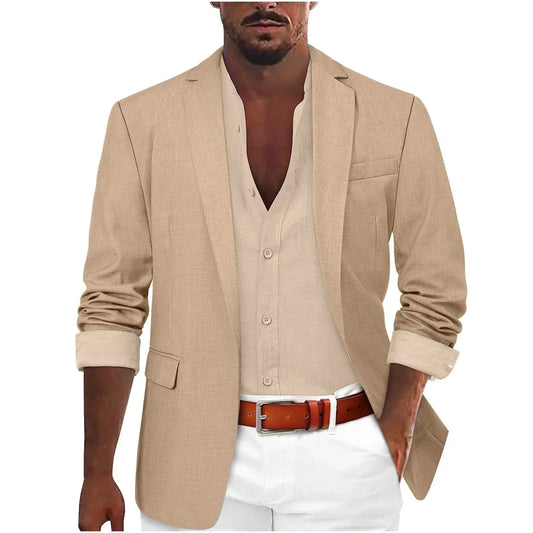Alanzoka | Tailored Notch Lapel Single Button Blazer