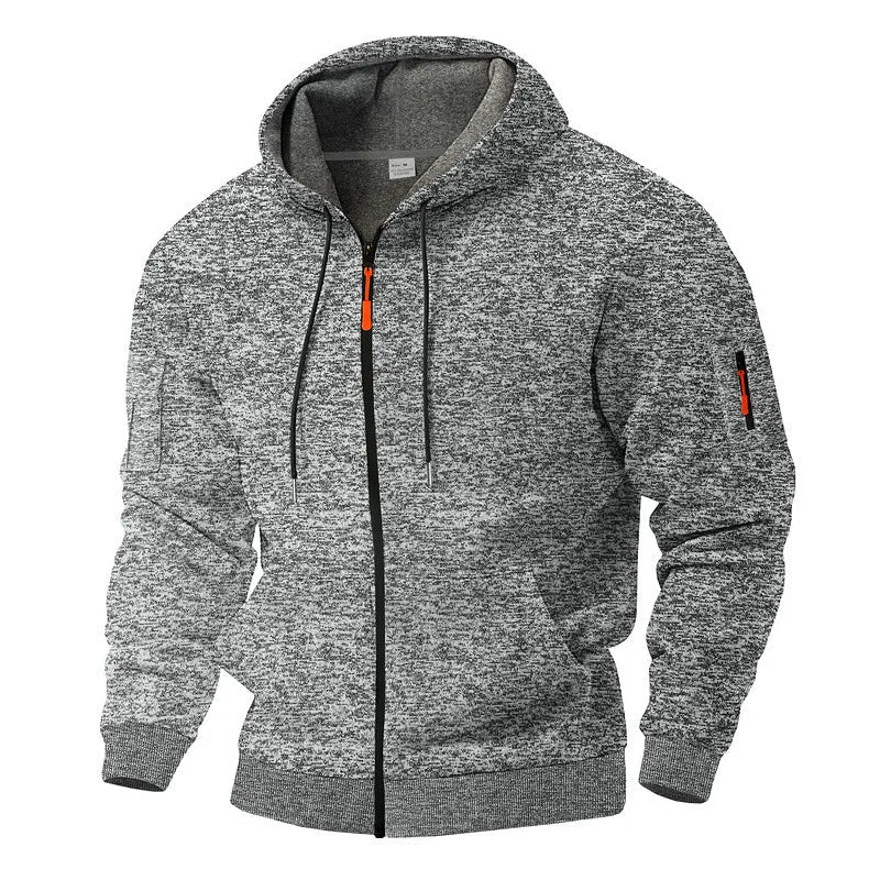 Jesson | Full Zip Hooded Knit Hoodie