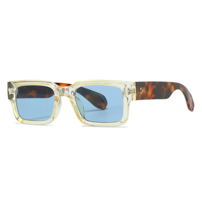 RetroLens -  Square Frame Green Tinted Sunglasses