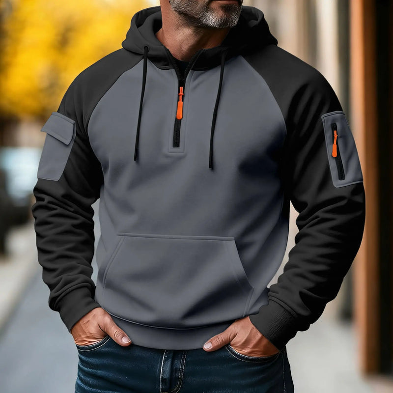 Nachman | Quarter Zip Raglan Sleeve Hoodie