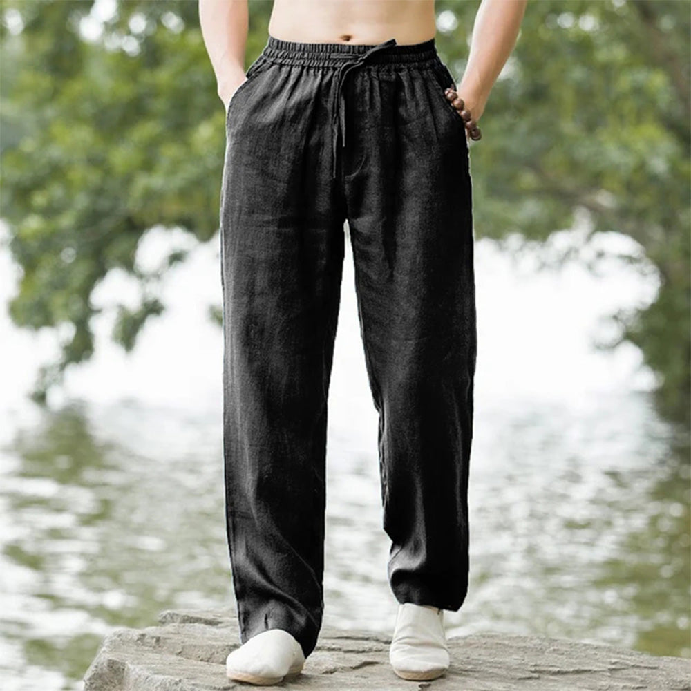 Ethan | Straight Leg Drawstring Casual Pants