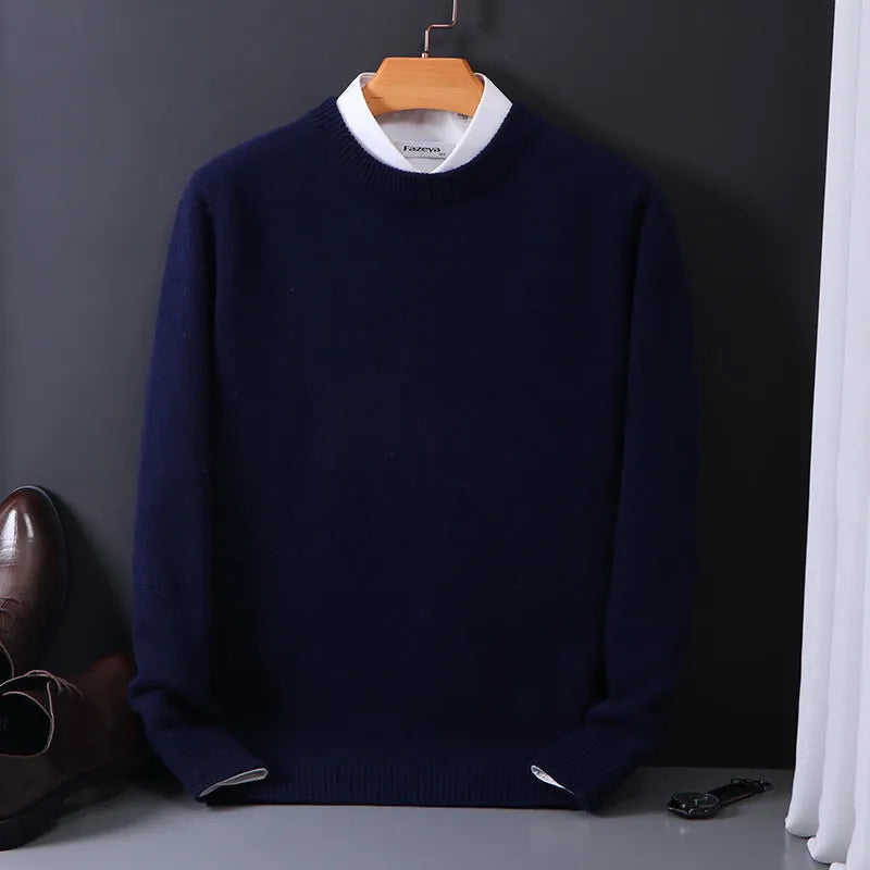 Liam | Round Neck Long Sleeve Knit Sweater