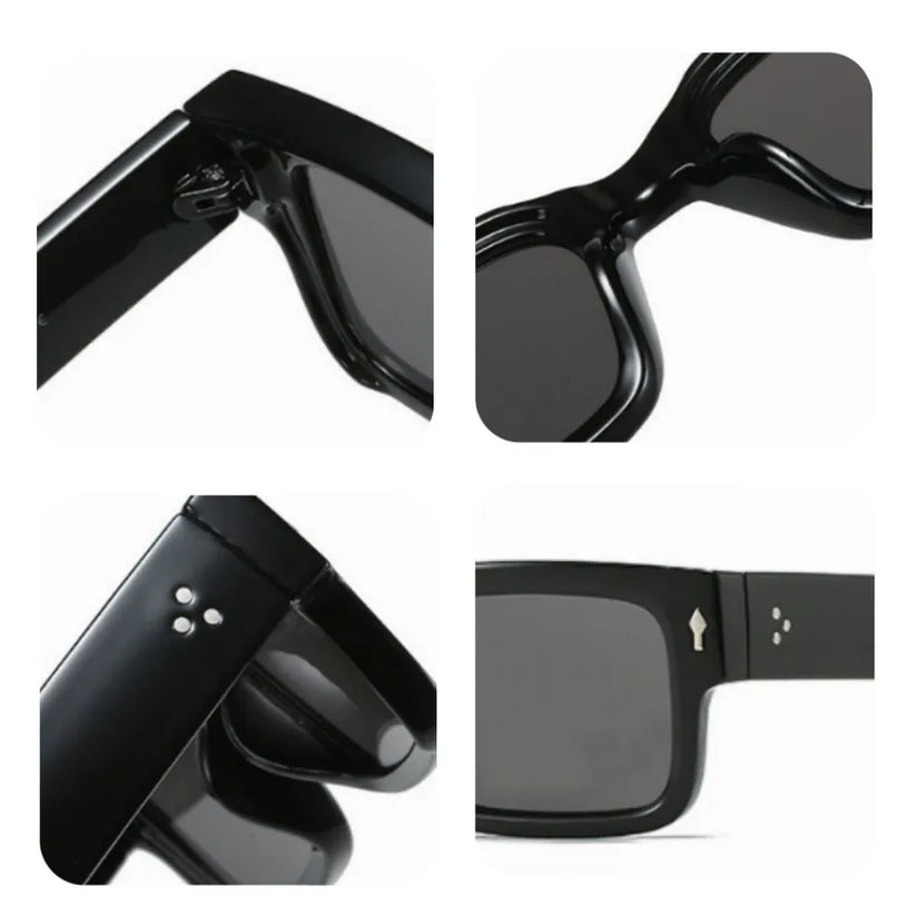 RetroLens -  Square Frame Green Tinted Sunglasses