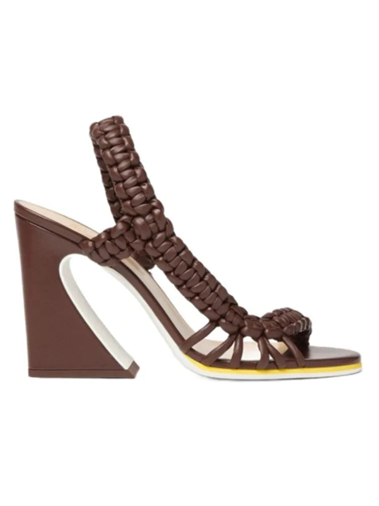 Selene | Braided Heel Sandal in Multiple Colors