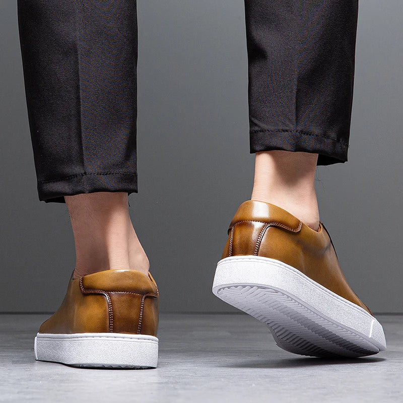 Leonell | Leather Lace-Up Low-Top Casual Sneakers