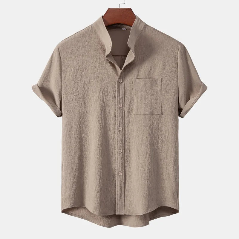 Madsen | Textured Short Sleeve Button Up Shirt