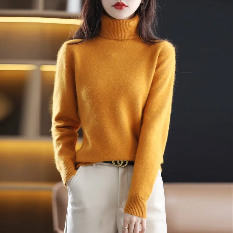 Terraflex | Cashmere Turtleneck Sweater with Textured Stitch