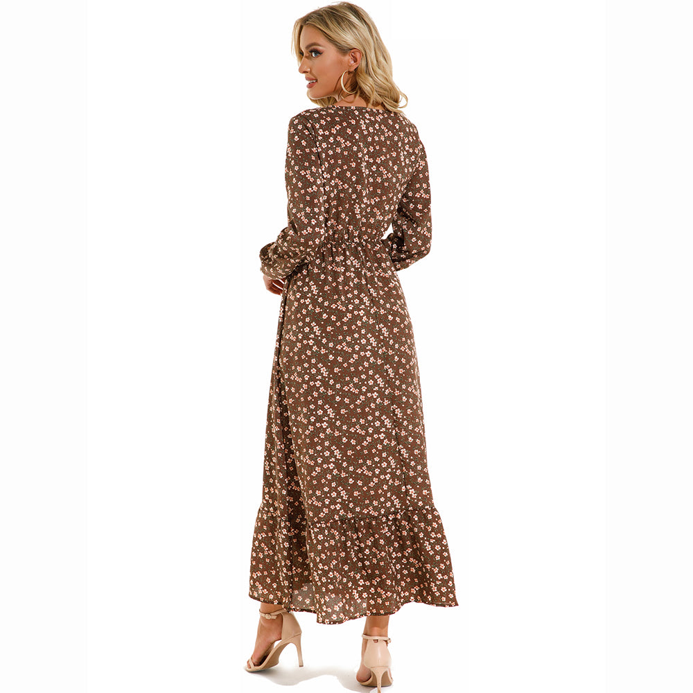 Trisha | Floral Long Sleeve Tiered Maxi Dress