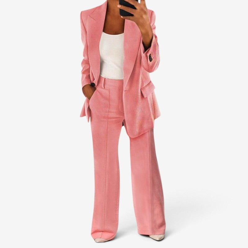 Jantine | Pantsuit With Long Sleeves and Wide Legs
