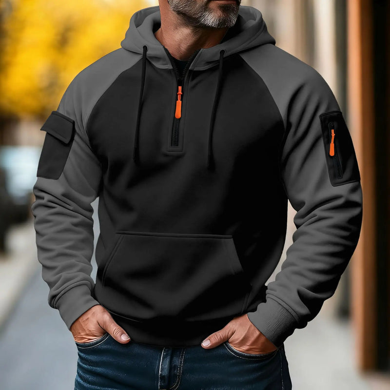 Nachman | Quarter Zip Raglan Sleeve Hoodie