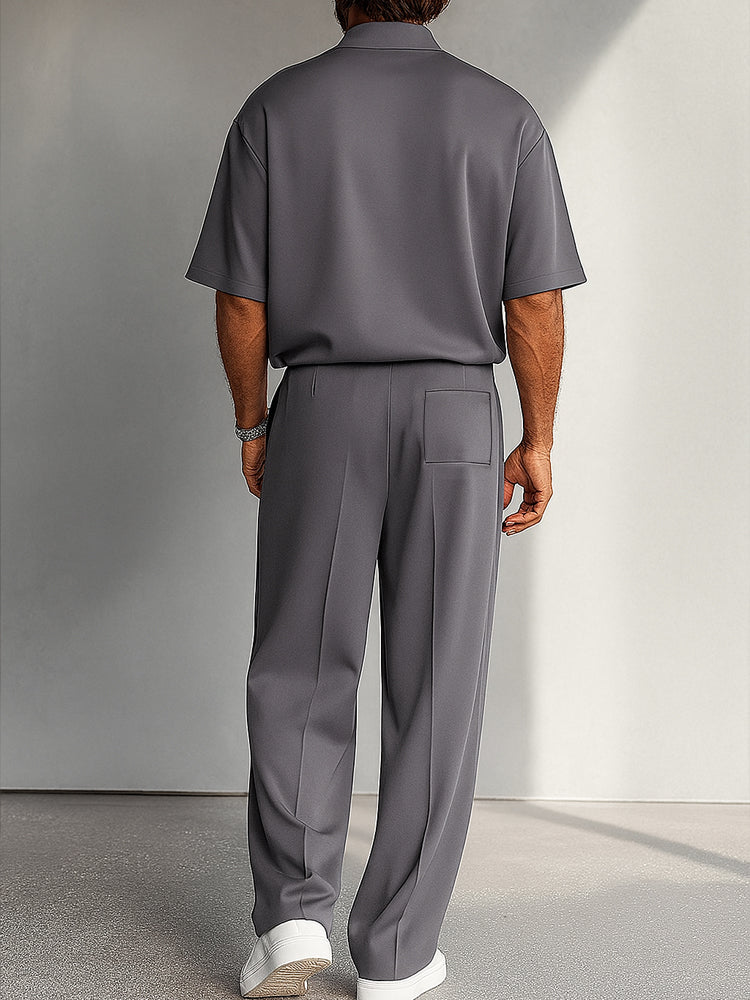 Methew | Half Zip Shirt Pants Set