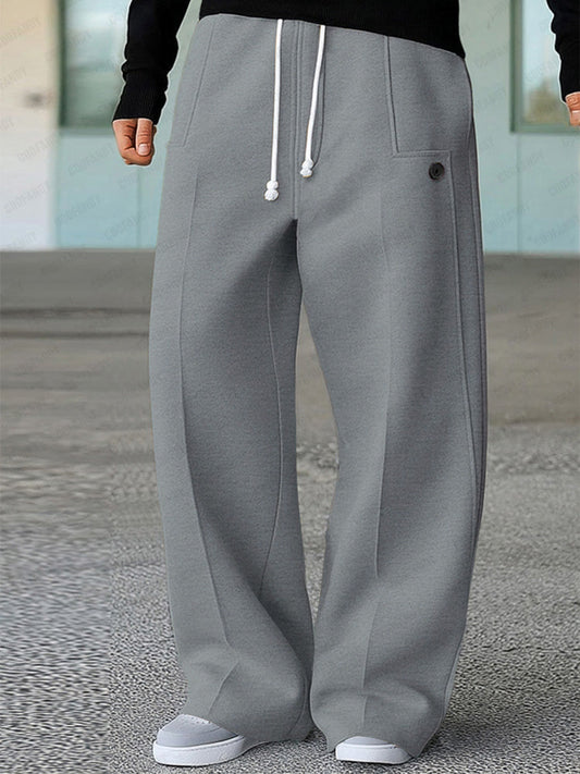 Karelis | Wide Leg Drawstring Casual Sweatpants