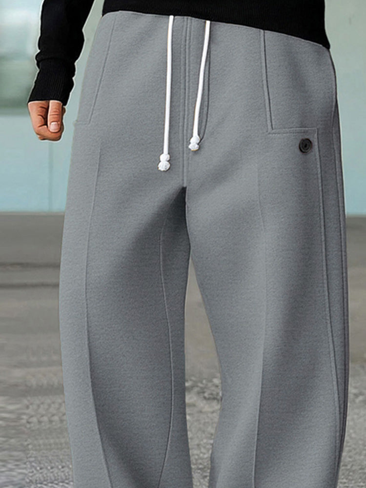 Karelis | Wide Leg Drawstring Casual Sweatpants
