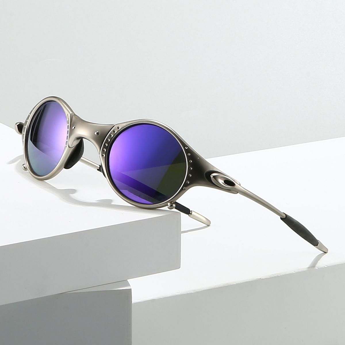 AeroShine | Sunglasses Round Mirrored Lens Metal Frame