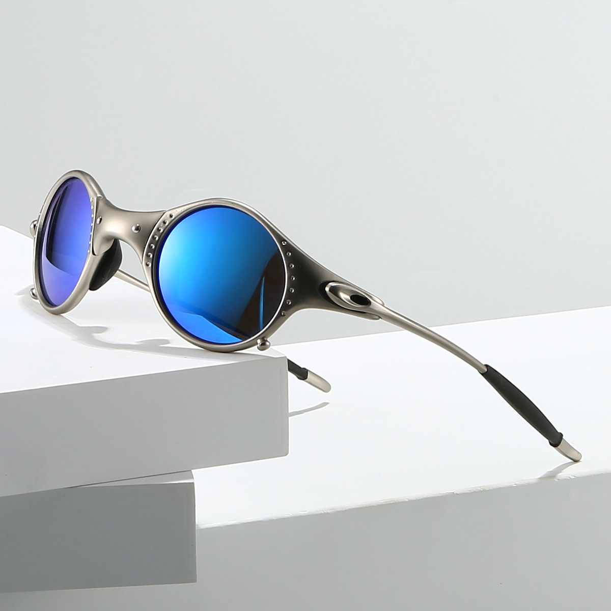 AeroShine | Sunglasses Round Mirrored Lens Metal Frame