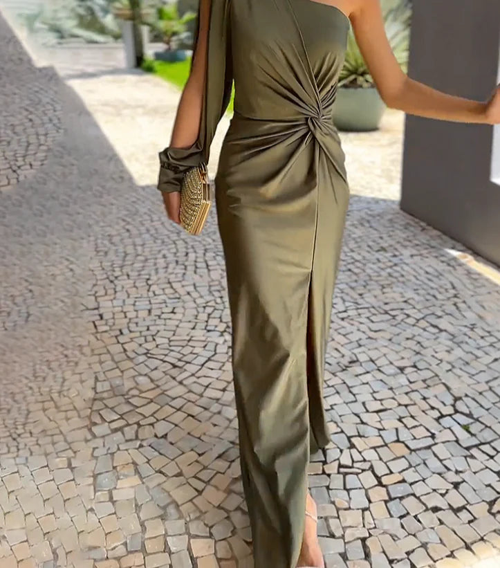 Nanette |One Shoulder Ruched Dress