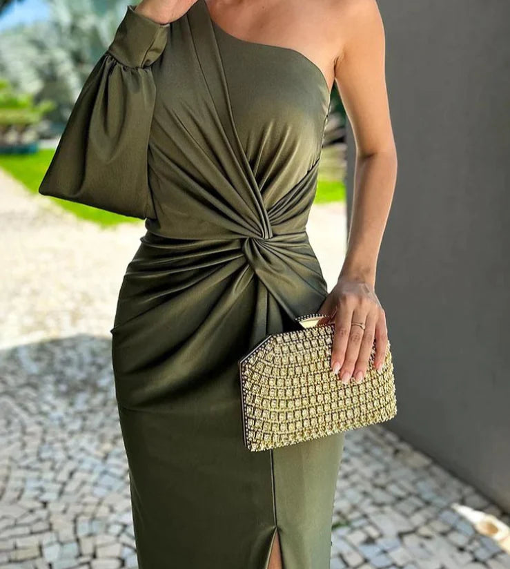 Nanette |One Shoulder Ruched Dress