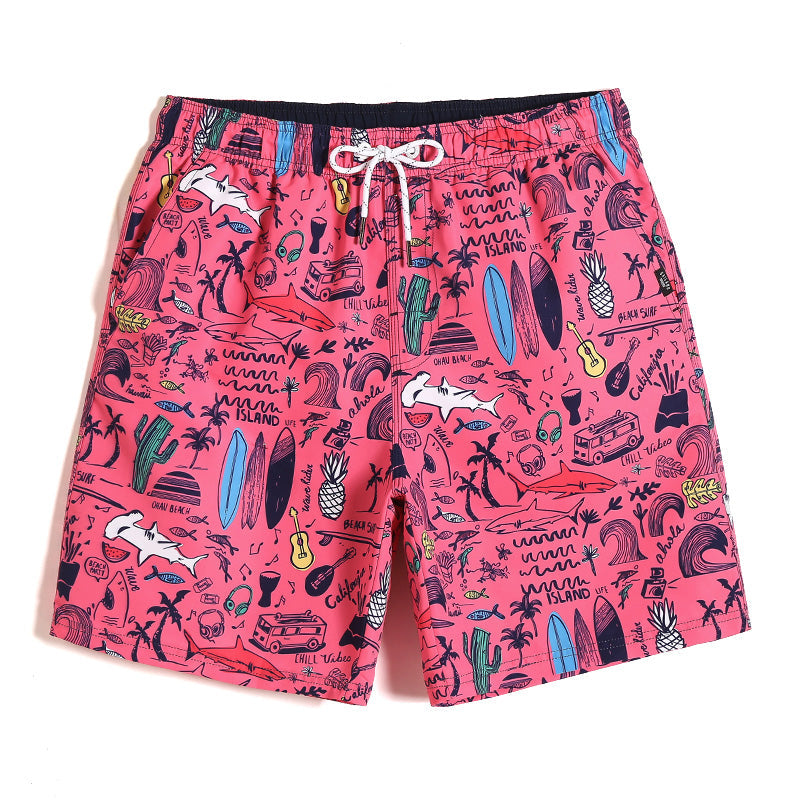 Tobey | Printed Drawstring Swim Trunks