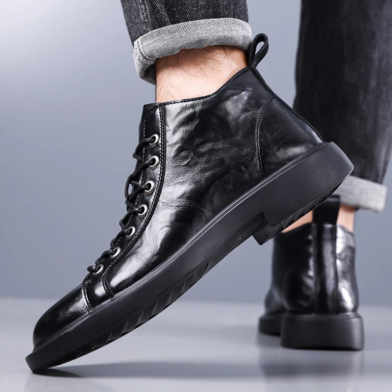 Ailton | Ankle Lace Up Casual Leather Boots
