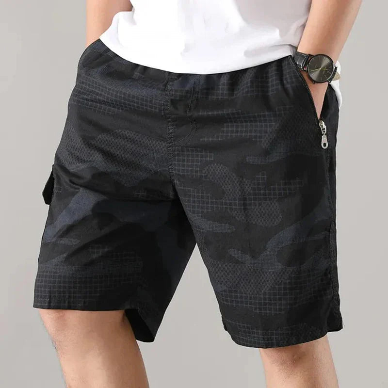 Jireh | Shorts Camo Print Elastic Waist