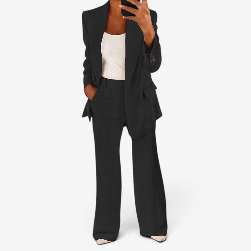 Jantine | Pantsuit With Long Sleeves and Wide Legs