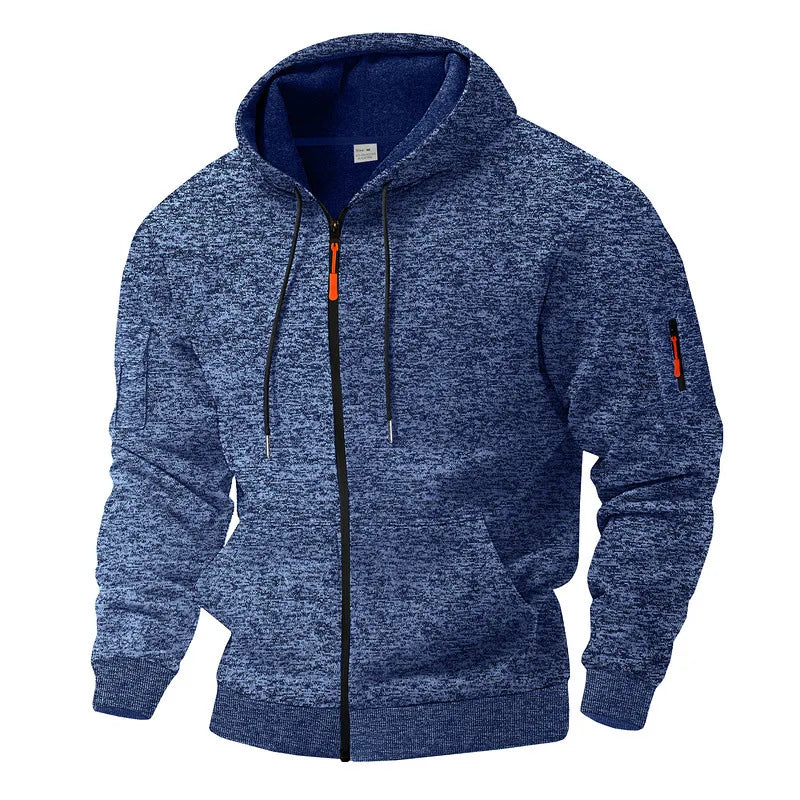 Jesson | Full Zip Hooded Knit Hoodie