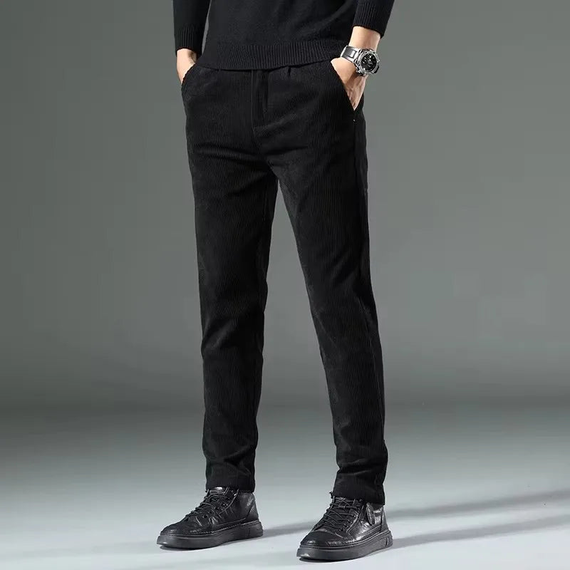 Damian | Trousers With Slim Fit and Ribbed Texture