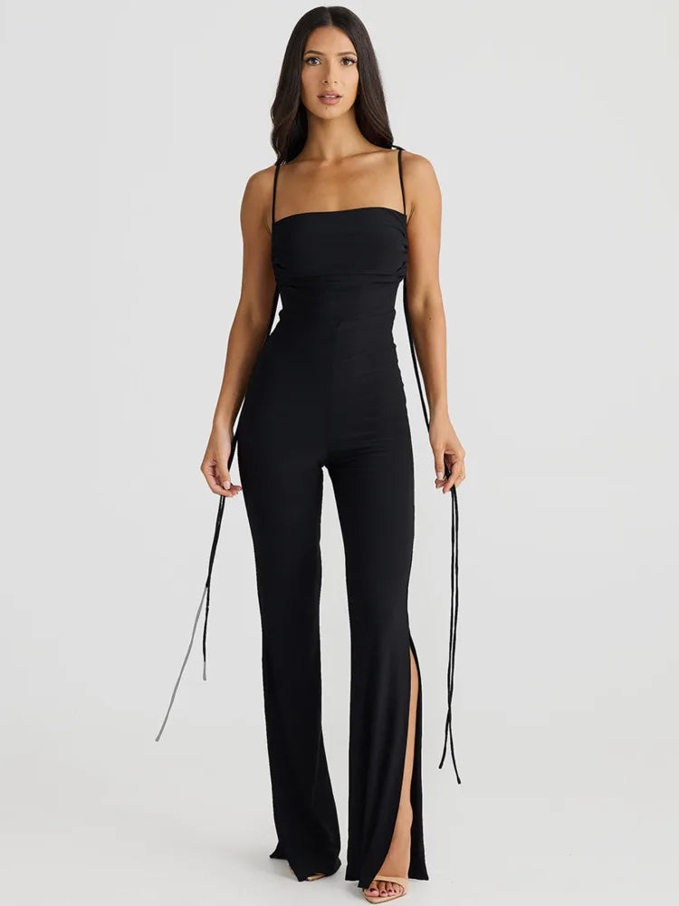 Tamina | Sleeveless Backless Wide-Leg Jumpsuit