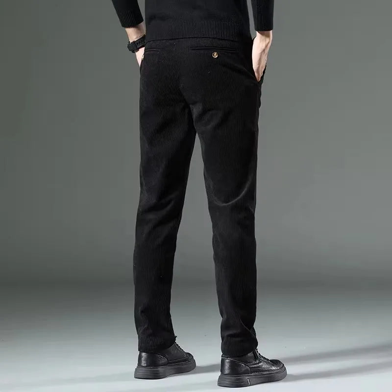 Damian | Trousers With Slim Fit and Ribbed Texture