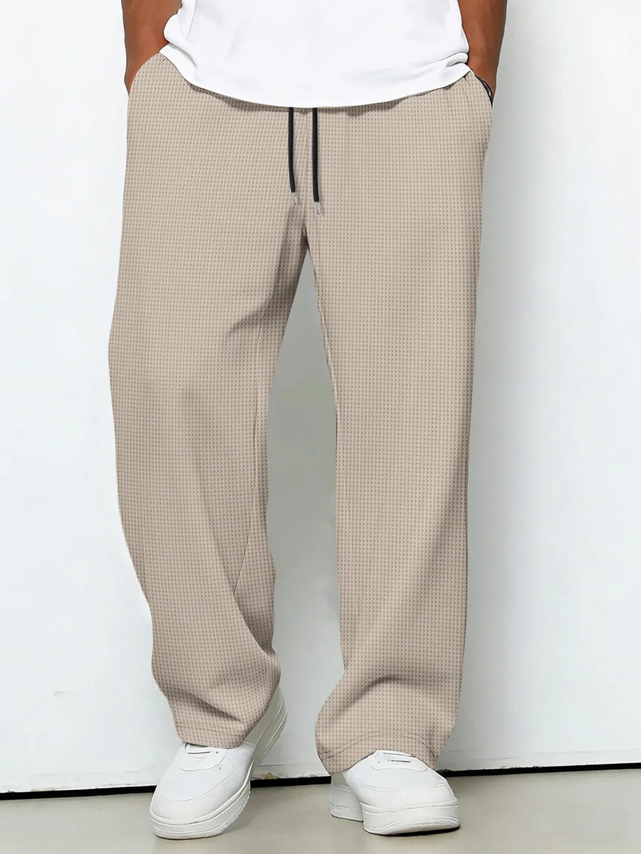 Messi | Pants With Drawstring Wide Leg Texture
