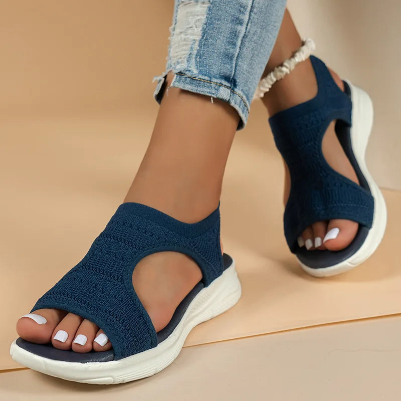 Vicenta | Open Toe Cutout Knit Sandals