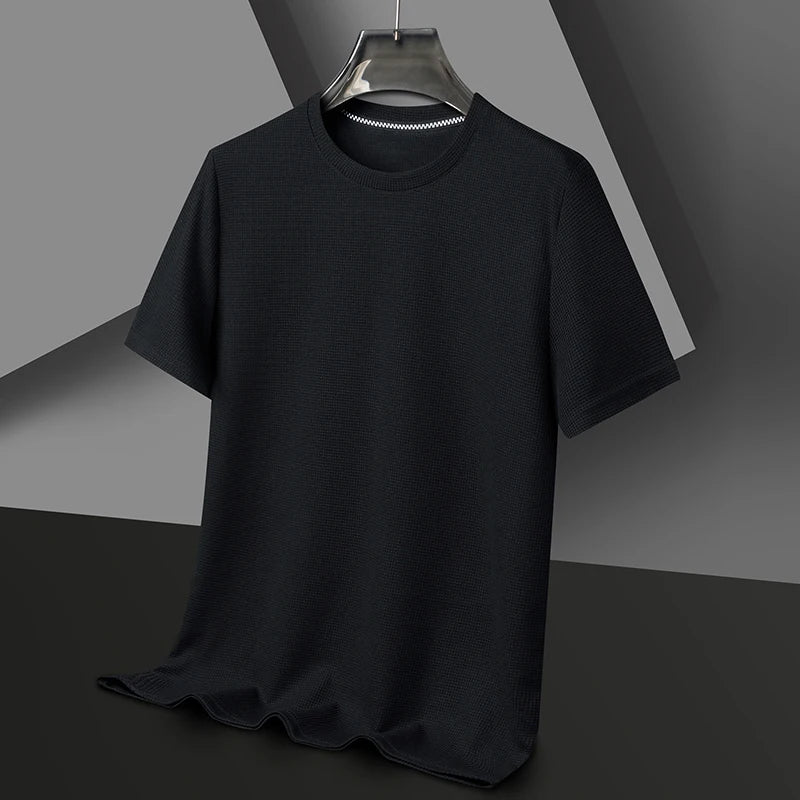 Michalis | Olive Textured Crew Neck T-Shirt