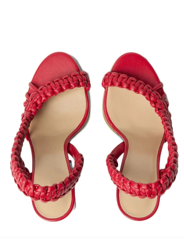 Selene | Braided Heel Sandal in Multiple Colors