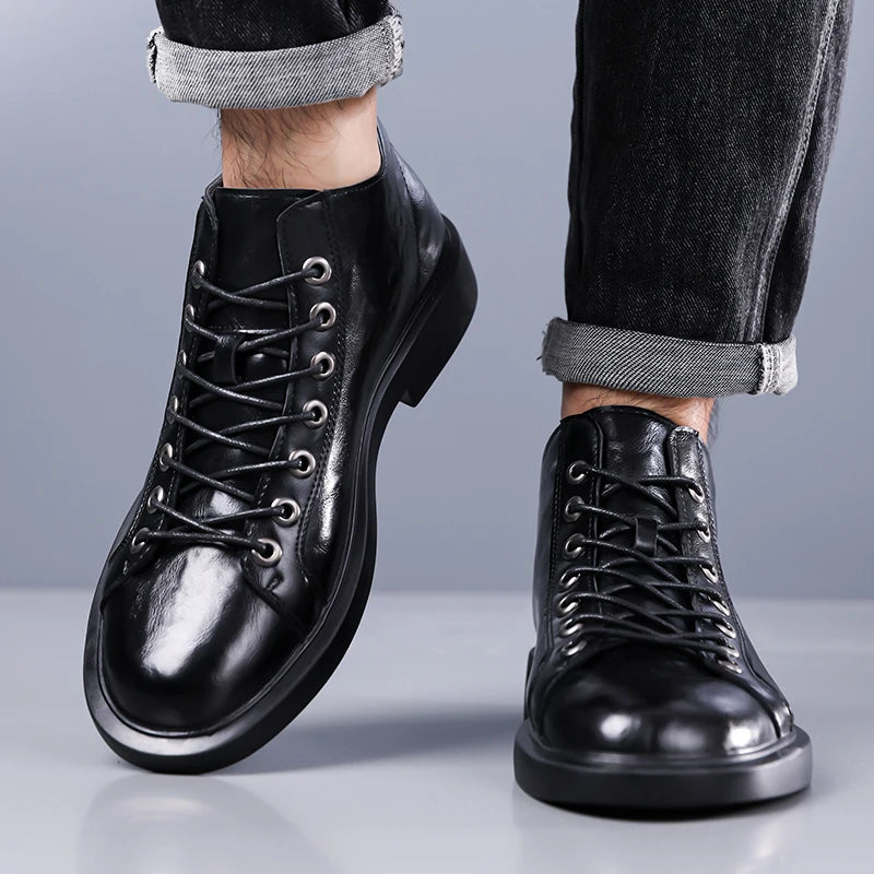 Ailton | Ankle Lace Up Casual Leather Boots