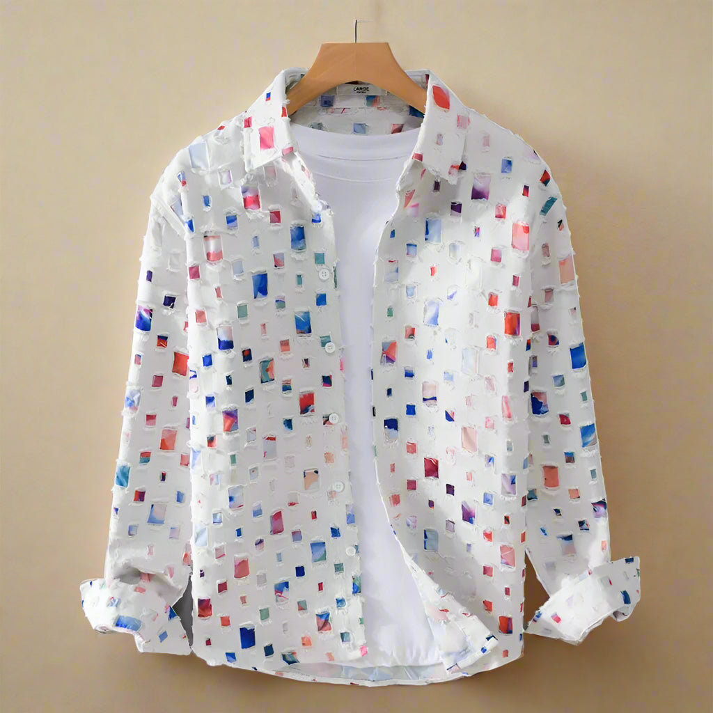 Nazirah | Cutout Long Sleeve Button-Up Shirt