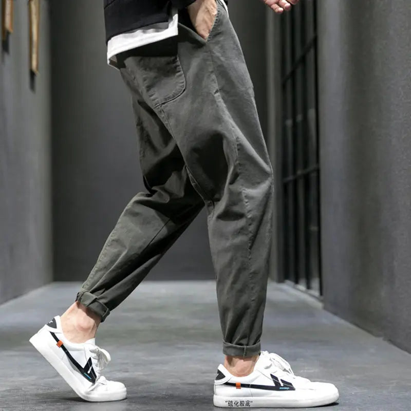 Kared | Drawstring Tapered Casual Pants