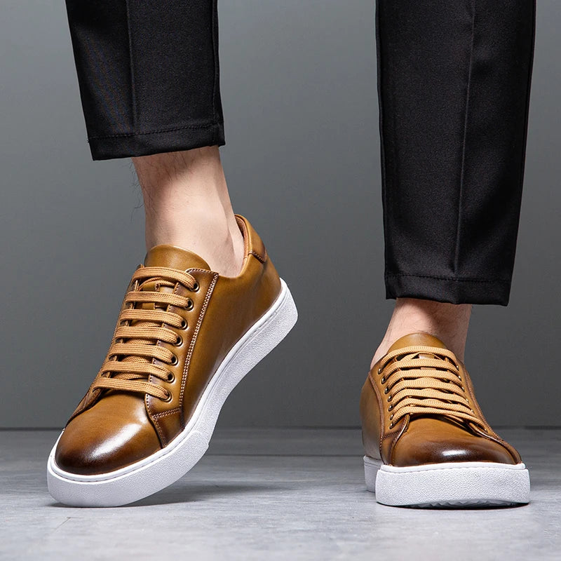 Leonell | Leather Lace-Up Low-Top Casual Sneakers