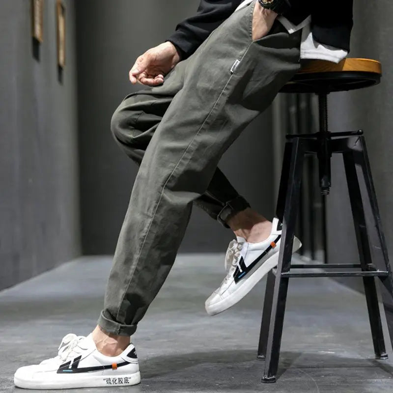 Kared | Drawstring Tapered Casual Pants
