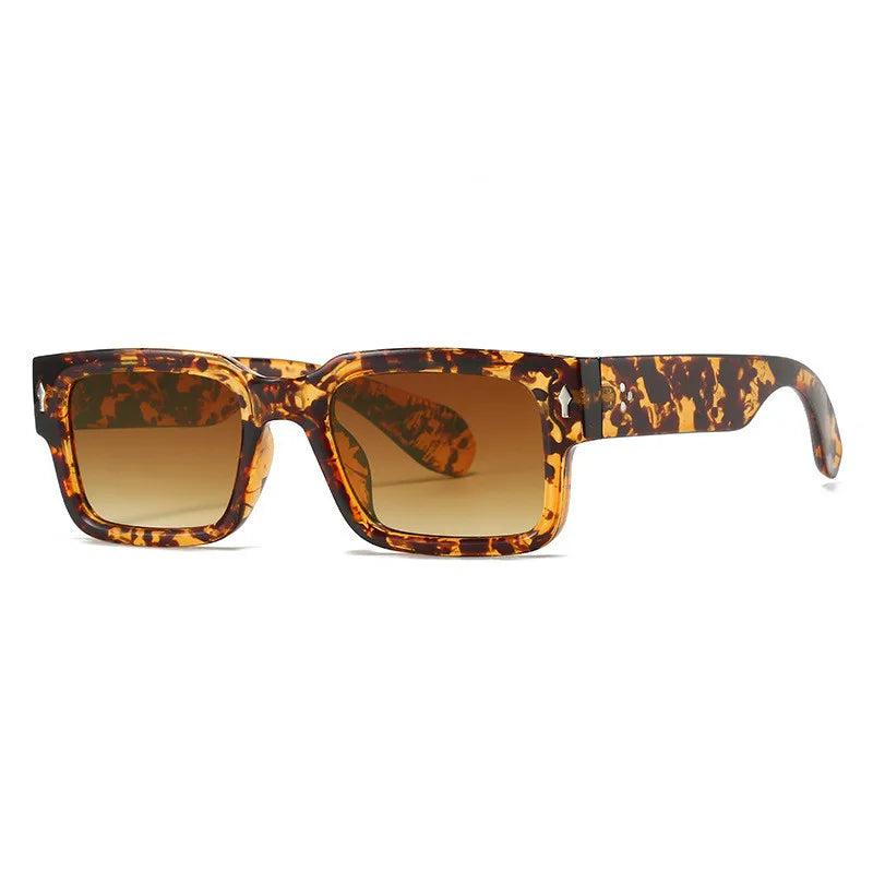 RetroLens -  Square Frame Green Tinted Sunglasses