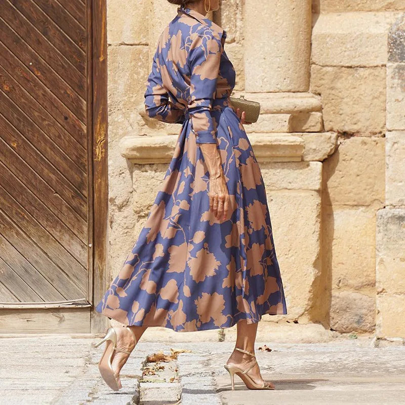 Verina | Shirt Dress with Floral Print and Belt