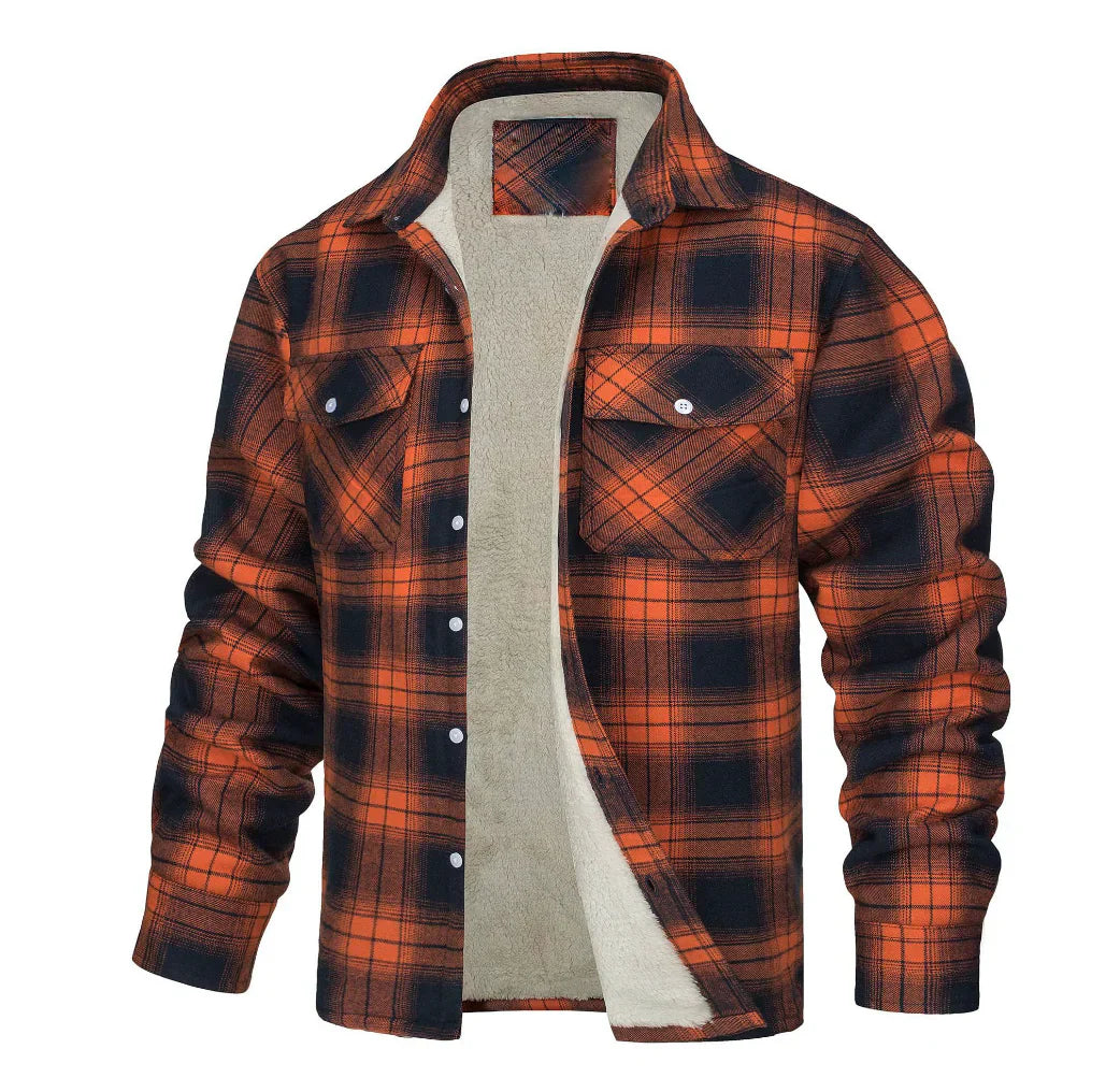 Malmo | Plaid Fleece Lined Button Front Shirt