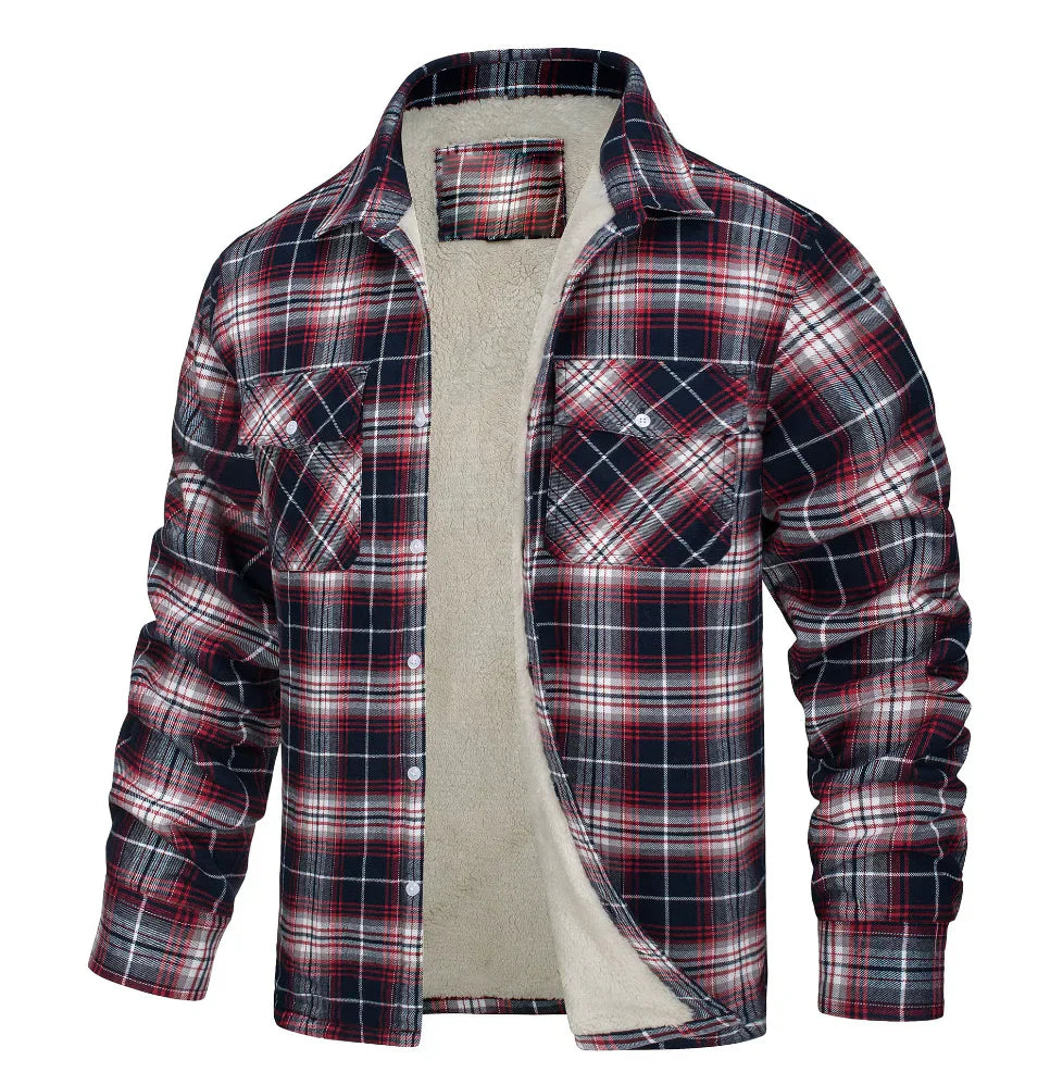 Malmo | Plaid Fleece Lined Button Front Shirt