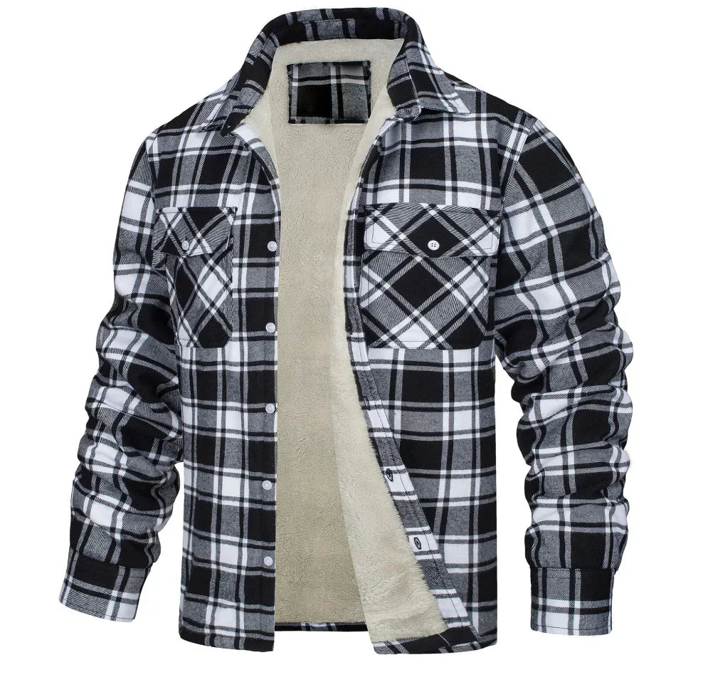 Malmo | Plaid Fleece Lined Button Front Shirt